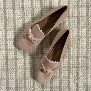 Jack Rogers Holly Suede Knot Loafers | Nude / Pink